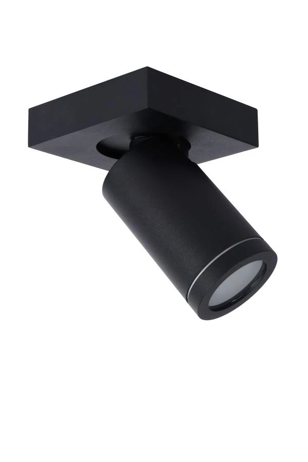 Lucide TAYLOR - Deckenstrahler Badezimmer - LED Dim to warm - GU10 - 1x5W 2200K/3000K - IP44 - Schwarz - ausgeschaltet